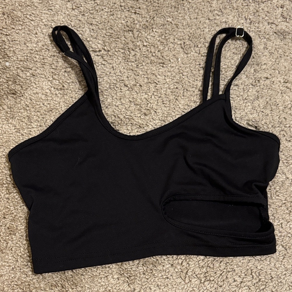 SHEIN Black Cutout Bralette